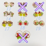 樹脂粘土の薔薇とビジュー☆プチプラピアス11〜20