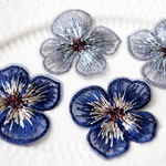 New！4枚★刺繍フラワー　タッセルなどに