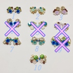 樹脂粘土の薔薇とビジュー☆プチプラピアス1〜10