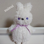 キラキラおめめのうさぎぬいぐるみ ミルクホワイト