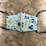 大人用マスク　７８ 布マスク シバ犬　× 桃太郎　ハンドメイド