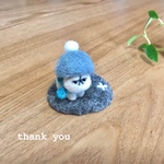 こつぶ 猫(白)と専用マット