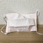 『淡いピンクの花柄＆お花柄』の大人用ハンドメイドマスク