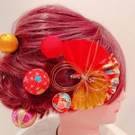 和玉☆ちりめん玉☆和装☆ヘッドドレス☆ウエディング☆卒業式☆入学式☆お祭り☆髪飾り☆水引☆