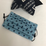 子ども用プリーツマスク　星柄水色