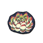 エケベリア　エボニーの刺繍ブローチ