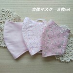 【送料無料】立体マスク３枚組★大人サイズ★①