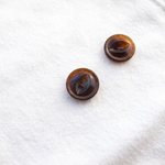 【丸型(デザイン キャッツアイ)】本水牛ボタン#bt038 2穴11.5mm C/#C【ブラウン】**10個セット