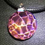 水紋ガラスペンダント 　アプリコットオレンジ