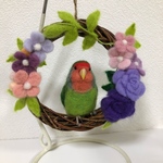 ※専用ページです※nori-40様ご依頼のコザクラインコちゃんのリースです。