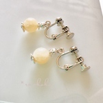sale 天然石♡カルサイト❇︎ひとつぶ イヤリング