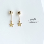 new▷metalball×star ピアス/ノンホールイヤリング＊受注製作＊O113