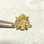 天然石ルチルクォーツの真鍮リング