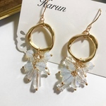 Harun♡ゴールドフープ×じゃらビーズピアス♡イヤリング