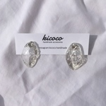 uneune クリアピアス（シルバービーズ）