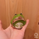 羊毛フェルトがま口  おしりかえる