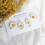 お試し価格☆花かんざし鉱石レジンピアス／イヤリング♡
