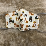 大人用マスク　８６ 布マスク シバ犬　× 桃太郎　ハンドメイド