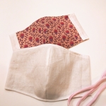 新作❗布マスク(おしゃれガーゼ裏地、ピンク)