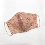  女性向け立体ガーゼマスク 白くま・ピンク