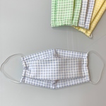 【限定即納】男女兼用 お顔すっぽり* おっきなオトナマスク*　⑯GINGHAM　ブルー 2枚以上は送料無料！　otona mask《utilitaire》大人