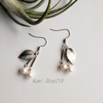 淡水パールのさくらんぼシルバーピアス/イヤリング