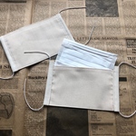 ハンドメイド　マスク　ポケット付き　M １枚　生成り