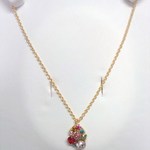 ビジューのロングネックレス☆【カラフル】