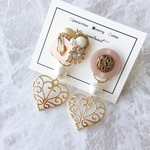  【イヤリング】vintage button accessory
