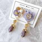 【イヤリング】vintage button accessory