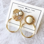 【イヤリング】vintage button accessory