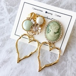 【イヤリング】vintage button accessory