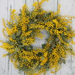 ミモザ＆ユーカリのリース（中）