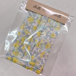 花柄イエロー☆二重ガーゼプリーツマスク(16cm)