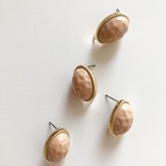 【2pcs baby pink #LS】カボションオーバルピアス