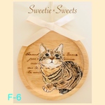 【送料無料】F-6🐾通年使える猫ちゃんオーナメント/キジトラ猫