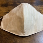 ダブルガーゼ　立体マスク　女性用　手作り【ストライプ】