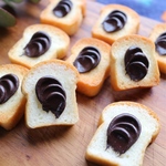 本物パンのミニチュア＊チョコトーストマグネット