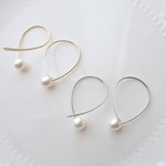 シルバー ゴールド パールキャッチ& フープピアス シルバー ゴールド フープピアス 逃げ恥 シンプル
