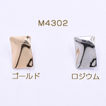 M4302-R 12個 ピアス金具 長方形 カン付き 12×18mm 3x【4ヶ】
