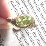 ペリドットDesignリング☆GOLDフリー