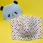 立体マスク  4重 ガーゼ × 綿  ドット #2  《小》子供用