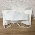 『淡いクリーム色の花柄＆お花柄』の大人用ハンドメイドマスク