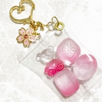 ★数量限定★レジンで作った桜ドロップのキャンディバッグ　キーホルダー チャーム バッグチャーム 