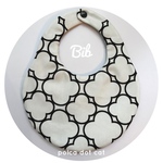 ●たまご型スタイ/ビブ●  Moroccan［white×black］　　モロッカン　モノトーン　ドット　リバーシブル　女の子　男の子
