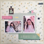 スクラップブッキング  12インチ完成品　A PERFECT DAY
