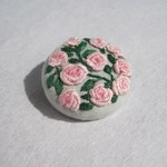 薔薇の刺繍ブローチ♡ペンダントトップ