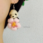 桜パンダのピアス