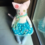 ソックモンキー   ☆ ソックキャット ☆ 水玉スカート猫ちゃん