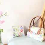 金襴ミニボストンバッグ＆ポーチセット肩紐ショルダー付きハンドメイド1点物 送料無料 高品質 金襴ミニボストンバッグNO.186